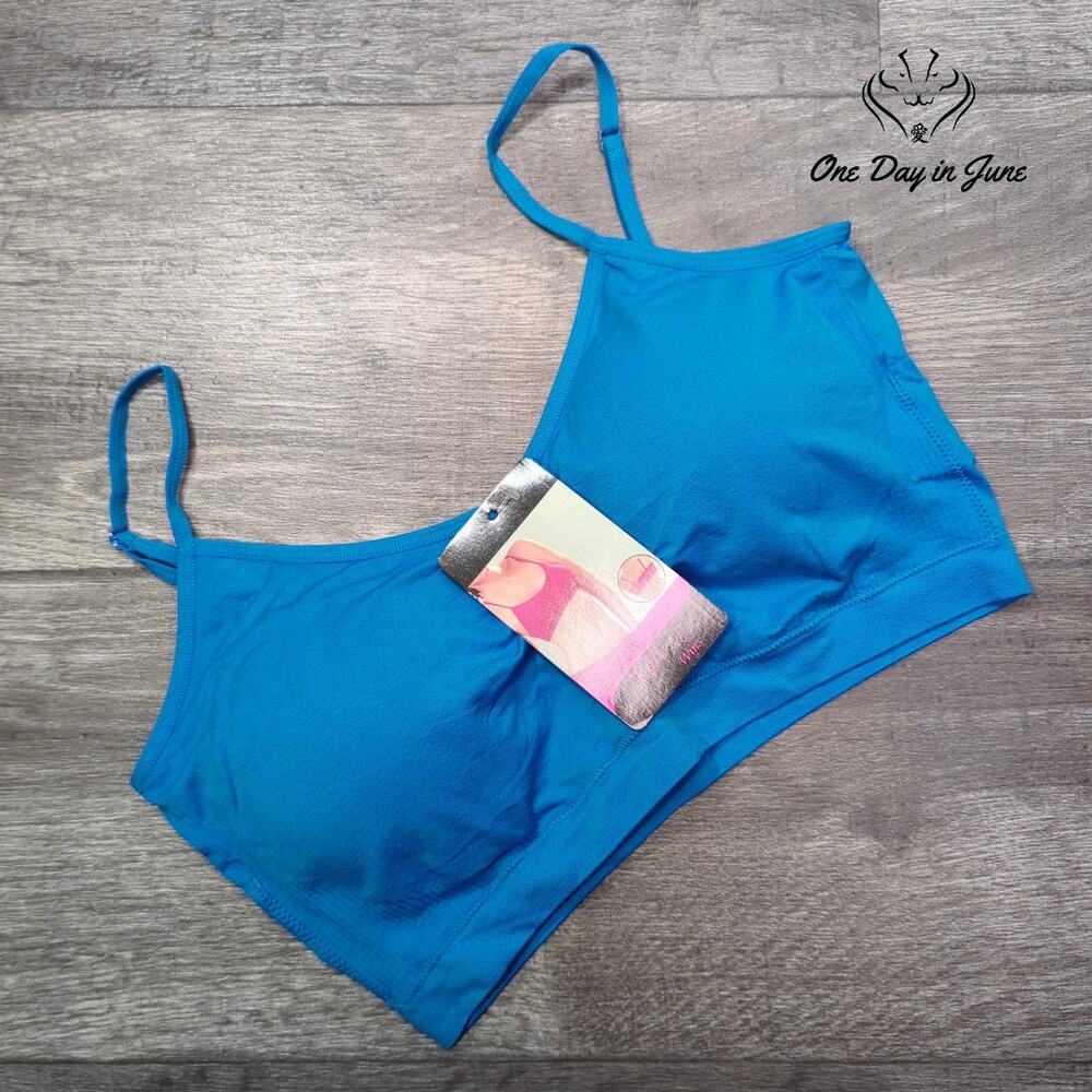 Kali & Wins Seamless Tee Shirt Bra Blue Wireless NWT Size 2XL/3XL